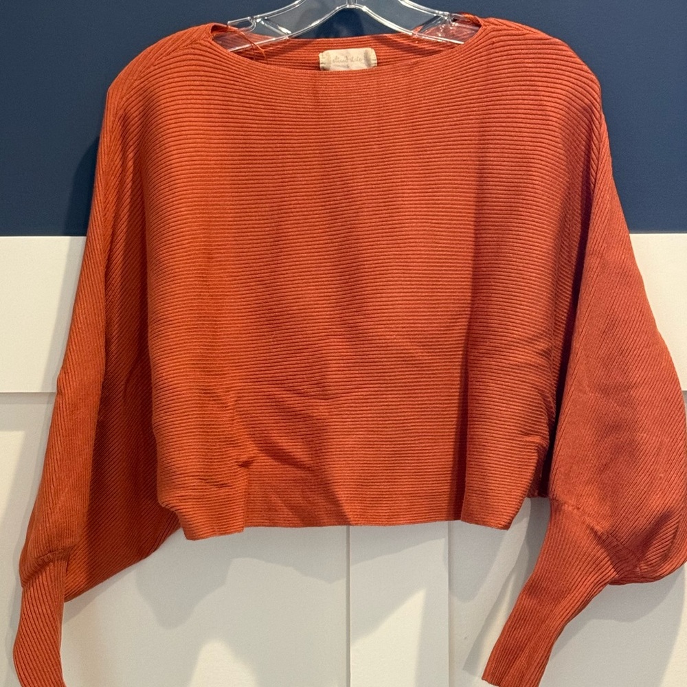 Altar'd State Orange Cropped Sweater Size S